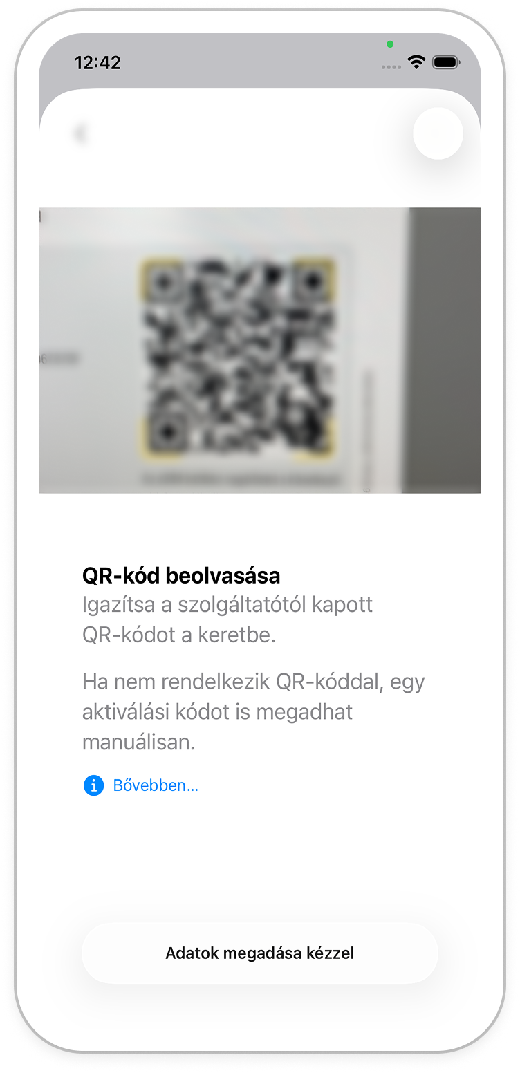 Olvasd be
      a kapott QR kódot!